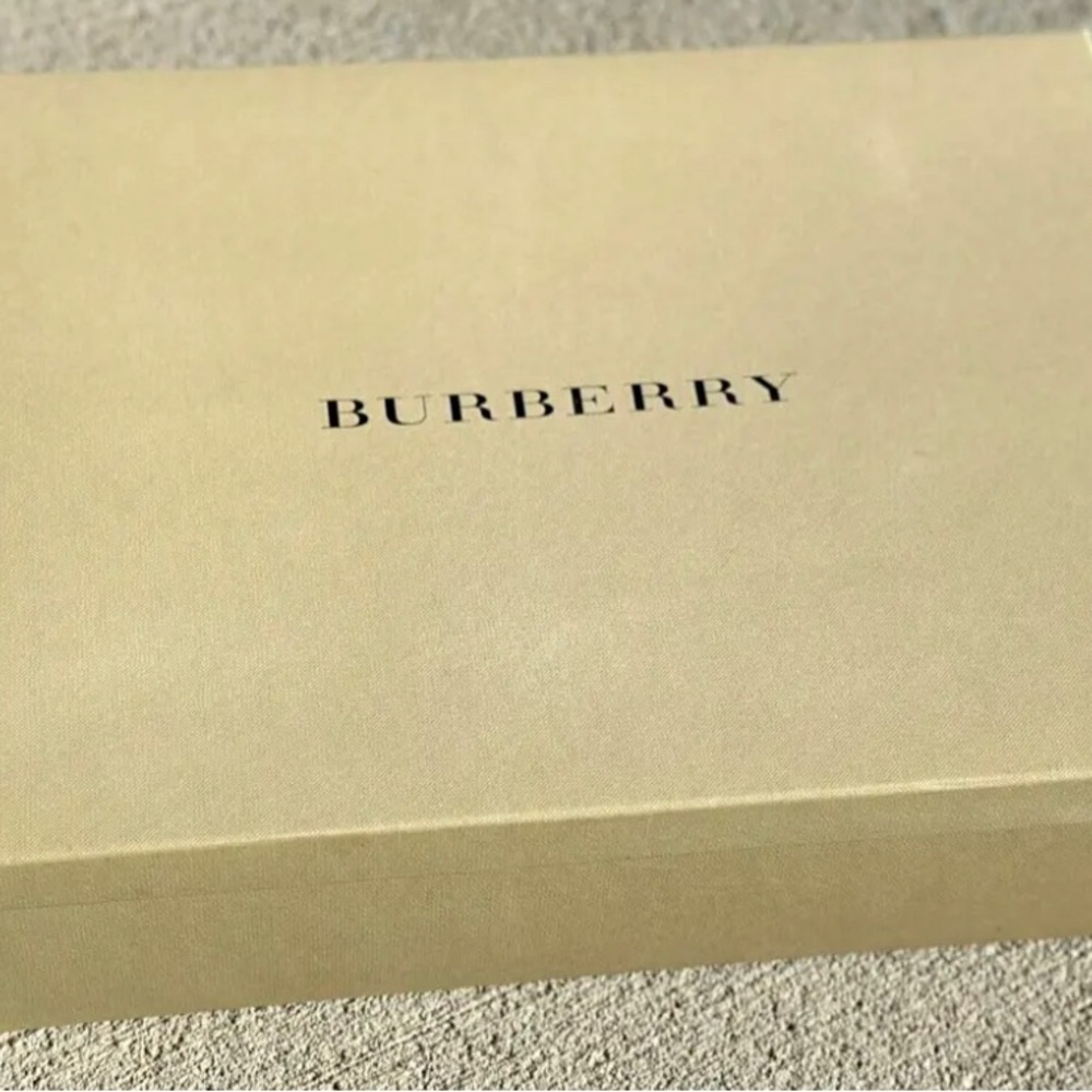 Authentic Burberry Box Empty Gift Box 15" x 11" x 4" Tan w/ Black